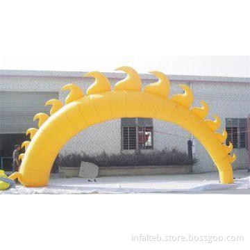 Outdoor Yellow Flame Inflatable Arch /  Inflabalbe Gate For